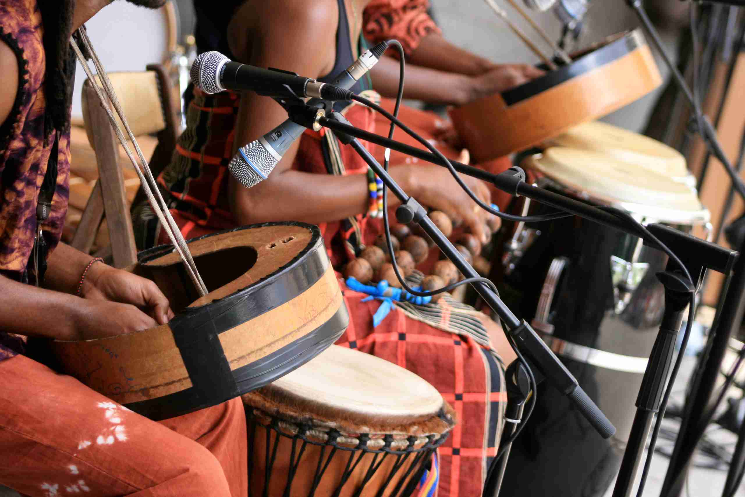 An image showing a set up of an African music festival.