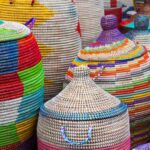 An image showing African baskets depicting traditional African crafts.