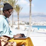 A digital nomad worker