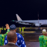 Max Air wide-body departing Gateway International Airport Ogun State