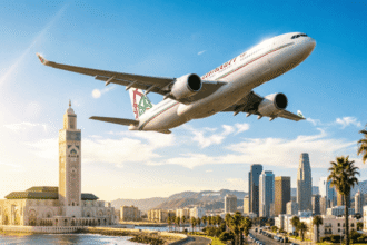 Casablanca to Los Angeles flight