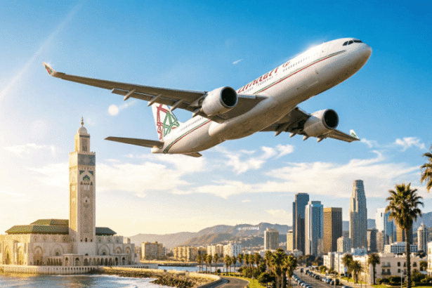 Casablanca to Los Angeles flight